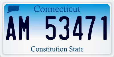 CT license plate AM53471