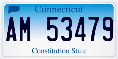 CT license plate AM53479