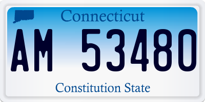 CT license plate AM53480