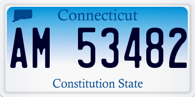 CT license plate AM53482