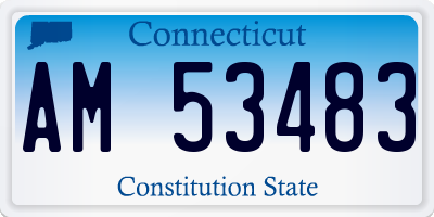 CT license plate AM53483