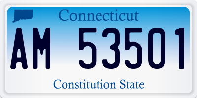 CT license plate AM53501