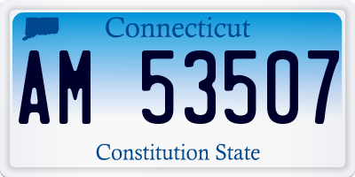 CT license plate AM53507