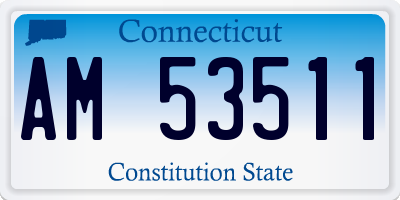CT license plate AM53511