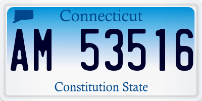 CT license plate AM53516
