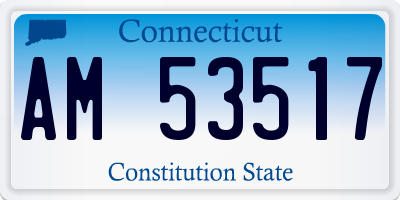 CT license plate AM53517