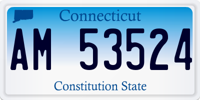 CT license plate AM53524