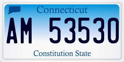 CT license plate AM53530