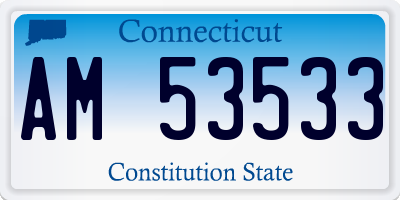 CT license plate AM53533