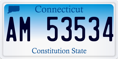 CT license plate AM53534