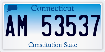 CT license plate AM53537