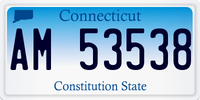 CT license plate AM53538