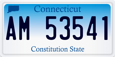 CT license plate AM53541