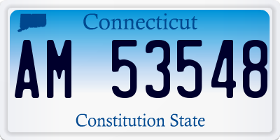 CT license plate AM53548
