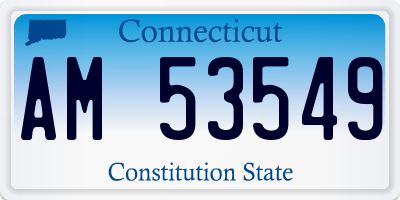 CT license plate AM53549
