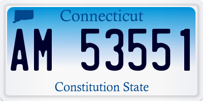 CT license plate AM53551