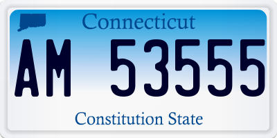 CT license plate AM53555