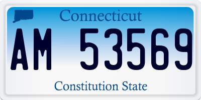 CT license plate AM53569