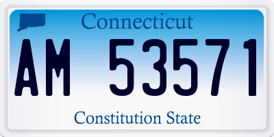 CT license plate AM53571