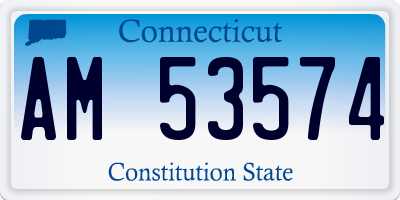 CT license plate AM53574