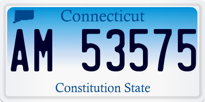 CT license plate AM53575