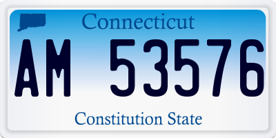 CT license plate AM53576