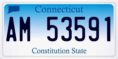 CT license plate AM53591