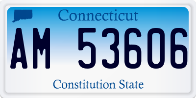 CT license plate AM53606