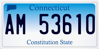 CT license plate AM53610