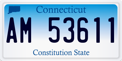 CT license plate AM53611