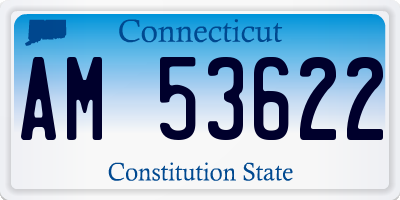 CT license plate AM53622