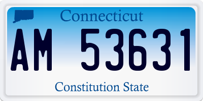 CT license plate AM53631