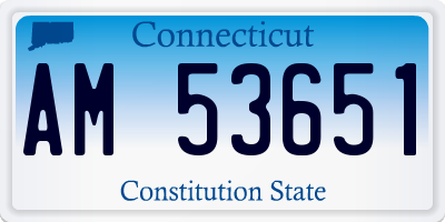 CT license plate AM53651