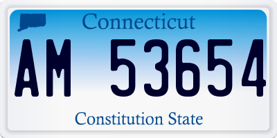 CT license plate AM53654