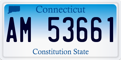 CT license plate AM53661