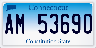CT license plate AM53690