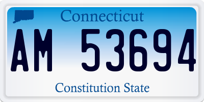 CT license plate AM53694