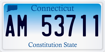 CT license plate AM53711