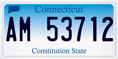 CT license plate AM53712