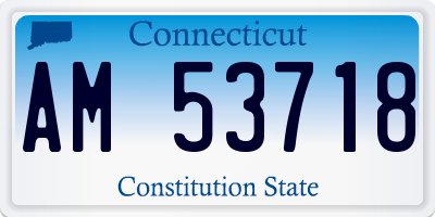 CT license plate AM53718