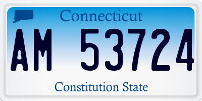 CT license plate AM53724