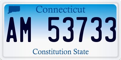 CT license plate AM53733