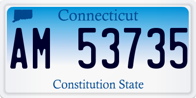 CT license plate AM53735