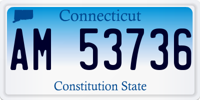CT license plate AM53736