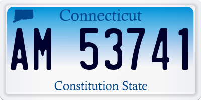 CT license plate AM53741