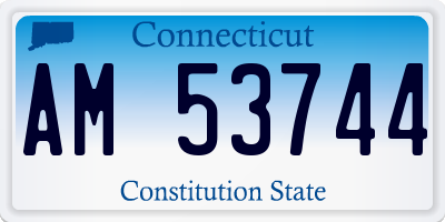 CT license plate AM53744