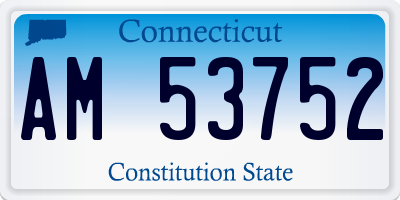 CT license plate AM53752