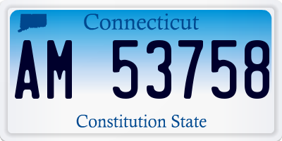 CT license plate AM53758