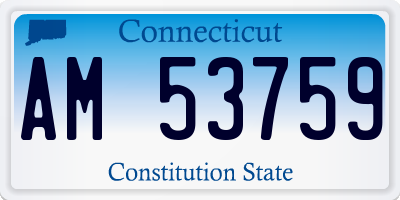 CT license plate AM53759