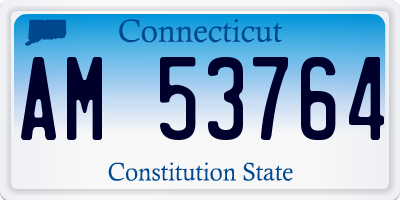 CT license plate AM53764